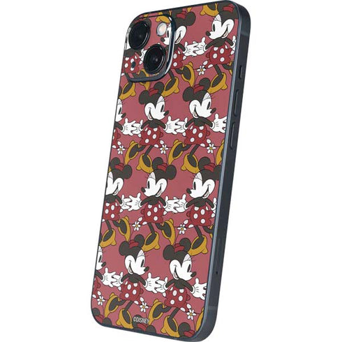 Disney Minnie Mouse Dancing Pattern iPhone 14 Plus Skin